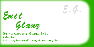 emil glanz business card